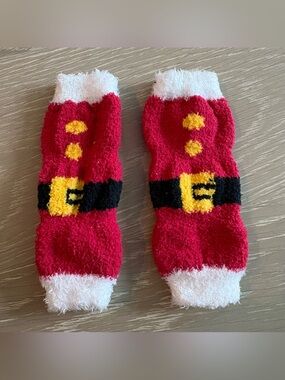 Cute Cat or Small Dog Pet Cozy Santa Fuzzy Leg warmers Socks